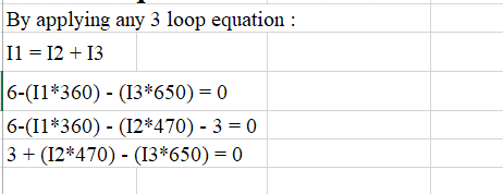 Solved By applying any 3 loop equation : 11 = 12 +13 | Chegg.com