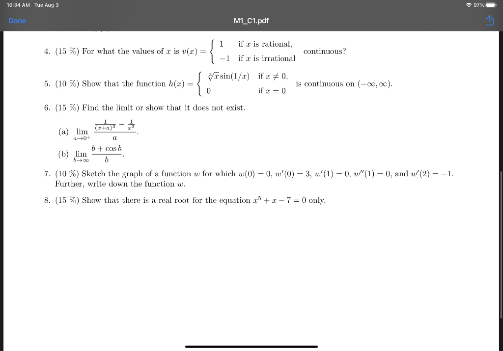 Solved 10:34 AM Tue Aug 3 97% Done M1_C1.pdf 1 if r is | Chegg.com