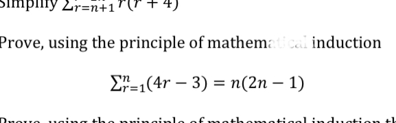 Solved Prove, using the principle of mathem: induction | Chegg.com