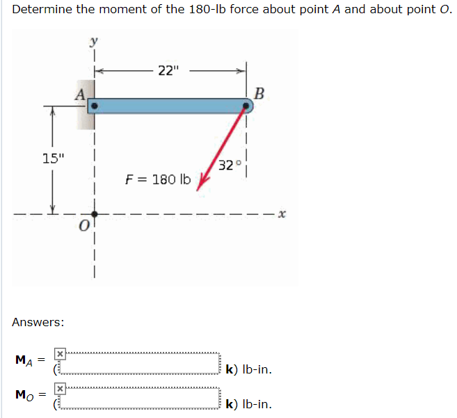 Solved Determine The Moment Of The 180 Lb Force About Poi Chegg Com