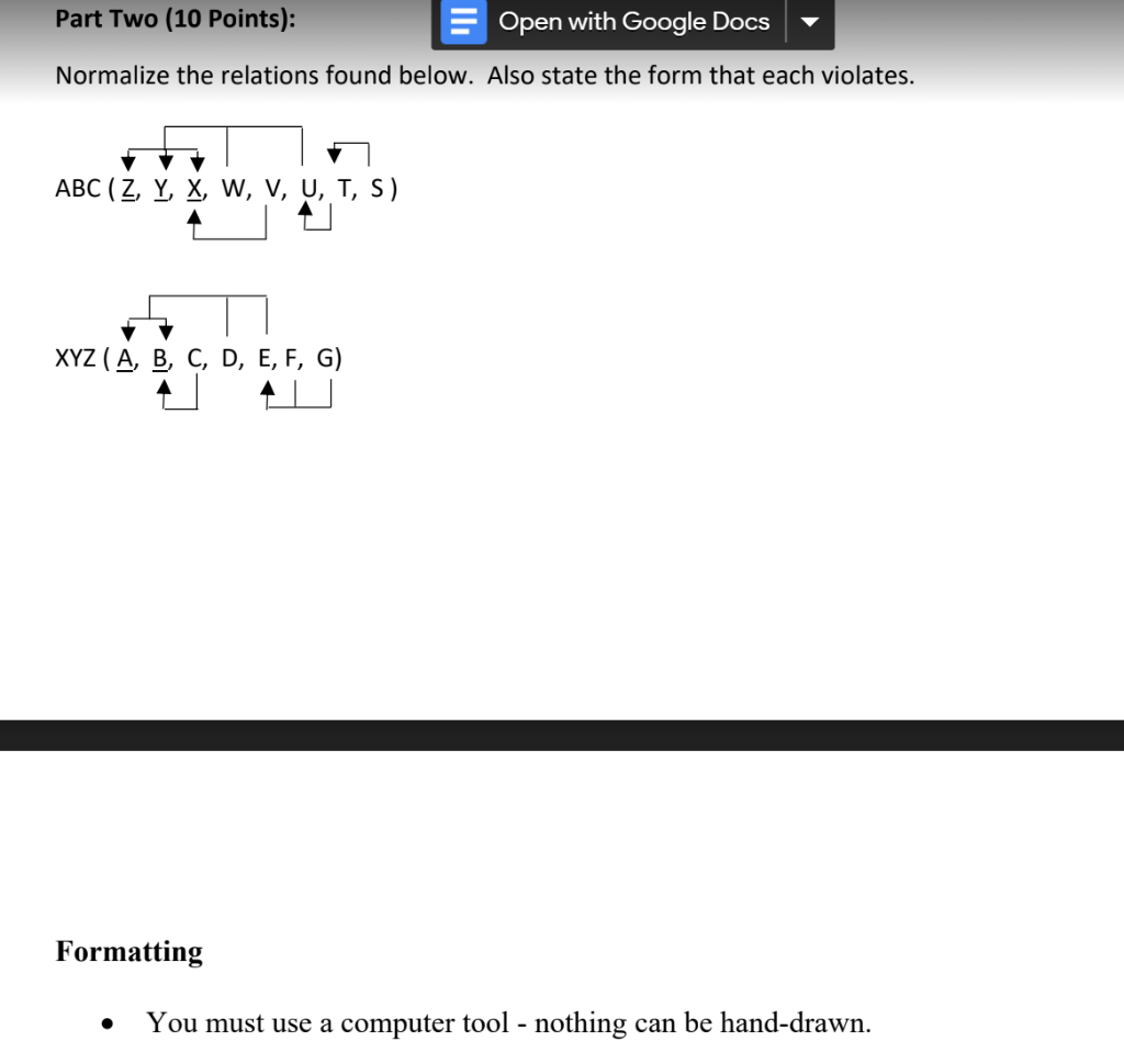 Solved Part Two 10 Points Open With Google Docs Normal Chegg Com