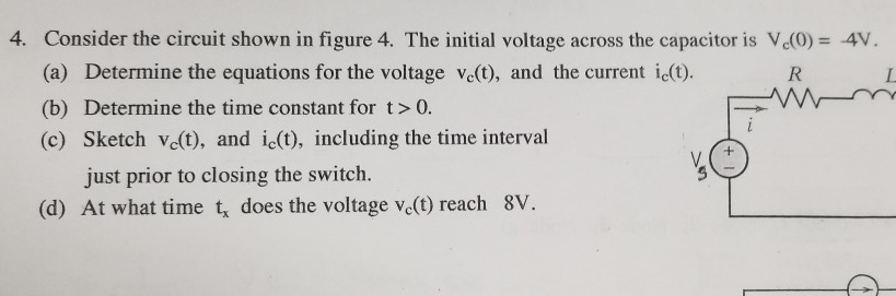 Solved 4. Consider the circuit shown in figure 4. The | Chegg.com