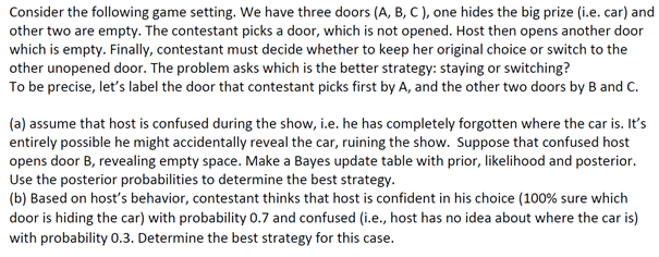 Solved Consider the following game setting. We have three | Chegg.com