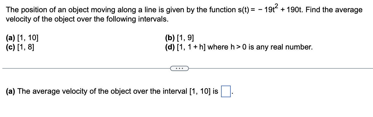 Solved The position of an object moving along a line is | Chegg.com