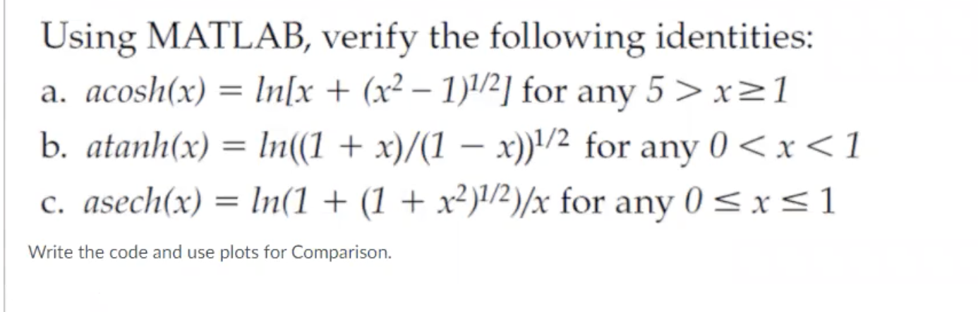 Solved Please write a code that compares the values for each | Chegg.com