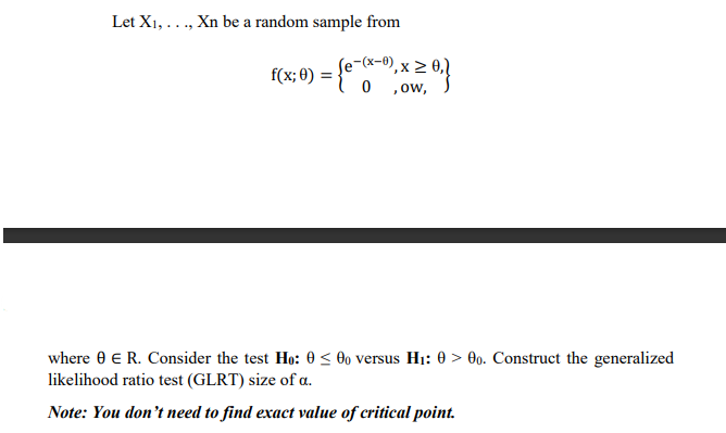 Solved Let X1,…,Xn be a random sample from | Chegg.com