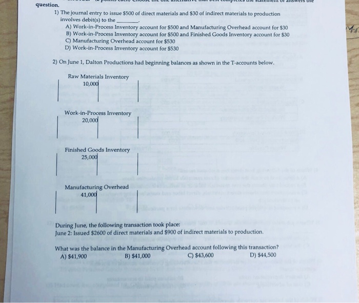 Solved question. 1) The journal entry to issue 500 of
