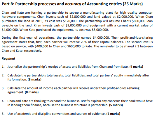 Solved Part B: Partnership Processes And Accuracy Of | Chegg.com