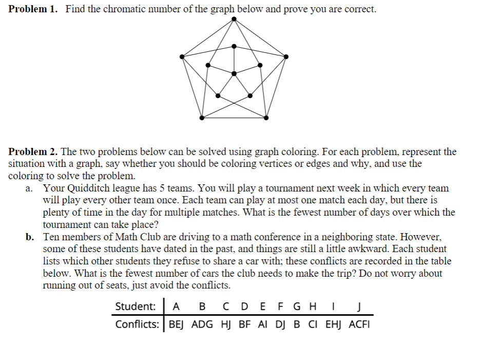 Solved Problem 2. The two problems below can be solved using | Chegg.com