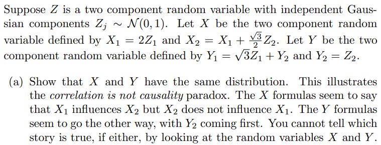 Suppose Z is a two component random variable with | Chegg.com