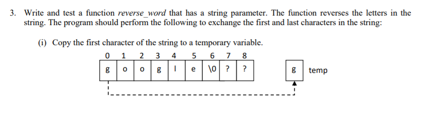 Solved 3. Write and test a function reverse_word that has a | Chegg.com