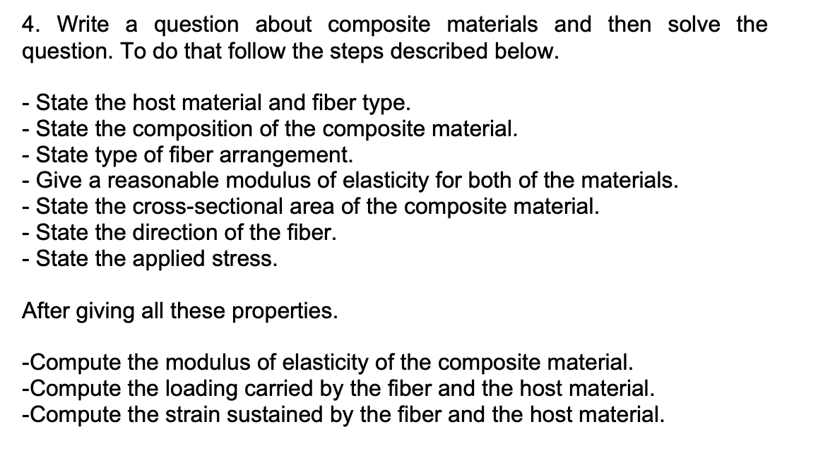 Solved MATERIAL SCIENCE 4. Write A Question About Composite | Chegg.com