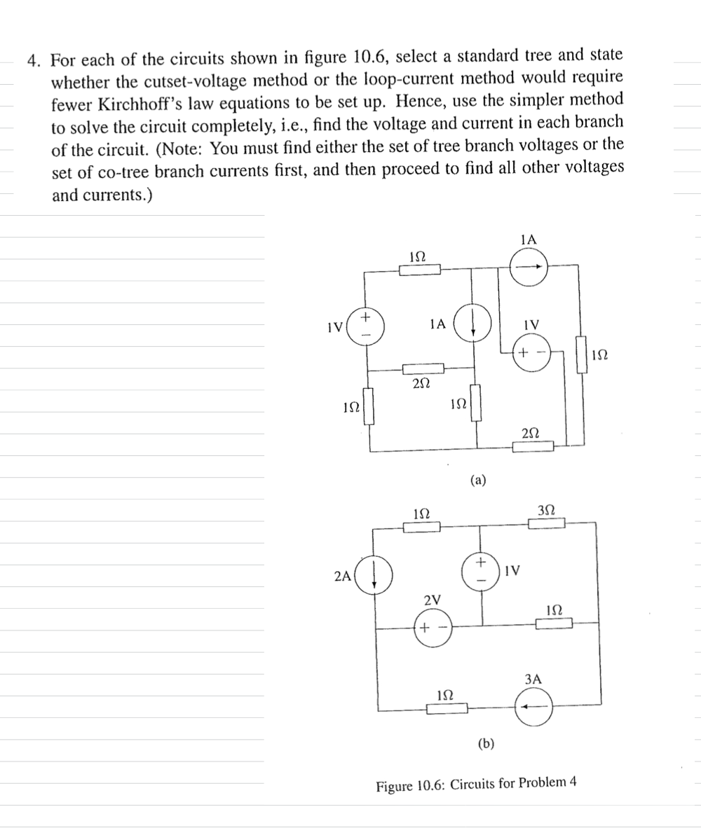 Solved 4. For each of the circuits shown in figure 10.6 , | Chegg.com