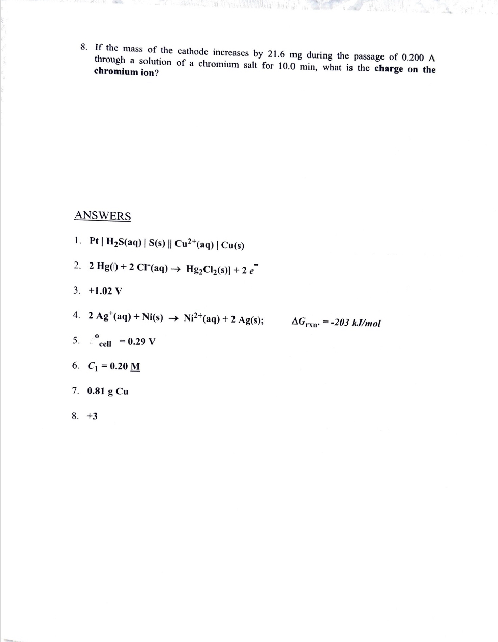 Solved please help with this chemistry worksheet! I can't | Chegg.com