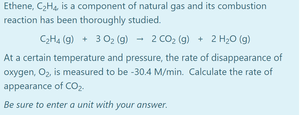 Solved Ethene C2H4 is a component of natural gas and its Chegg