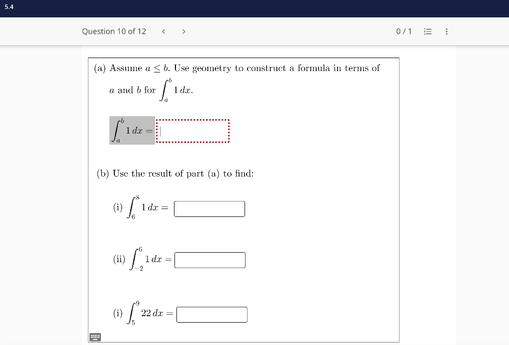 Solved (a) Assume A≤b. Use Geometry To Construct A Formula | Chegg.com