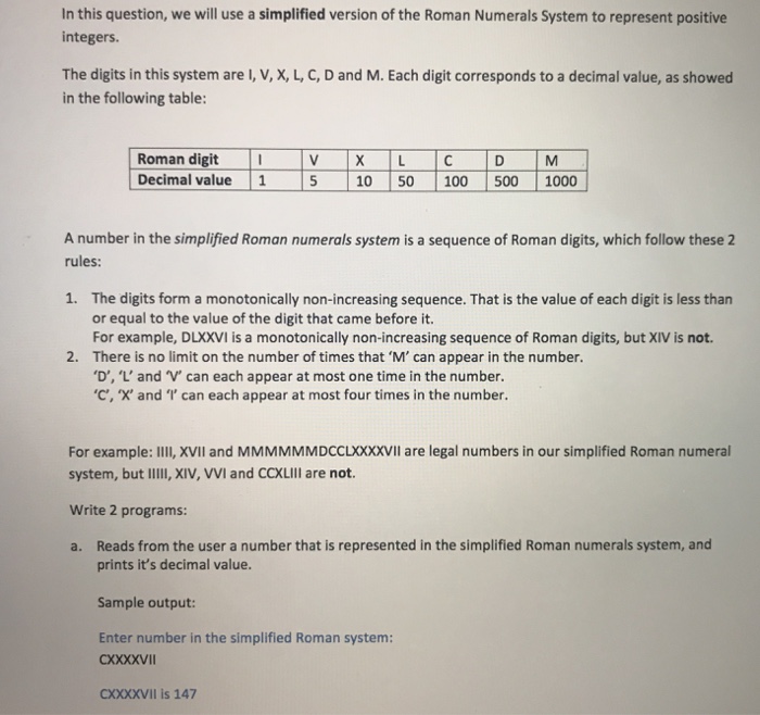 Solved In this question, we will use a simplified version of | Chegg.com