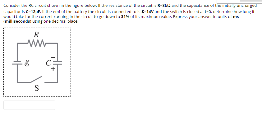 Solved Consider The RC Circuit Shown In The Figure Below. If | Chegg.com