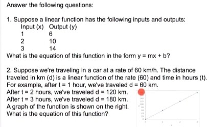 Solved Answer the following questions: 1. Suppose a linear | Chegg.com