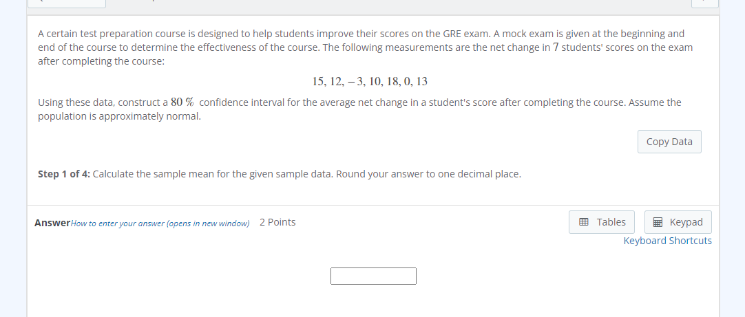 Solved 1 Calculate the sample mean for the given sample | Chegg.com