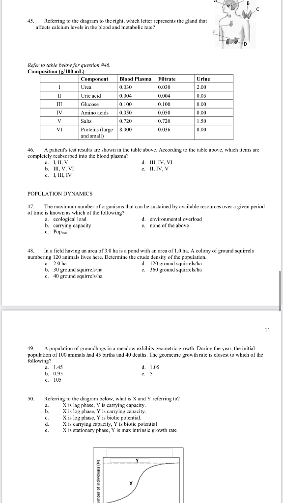 Solved 45. Referring To The Diagram To The Right, Which 