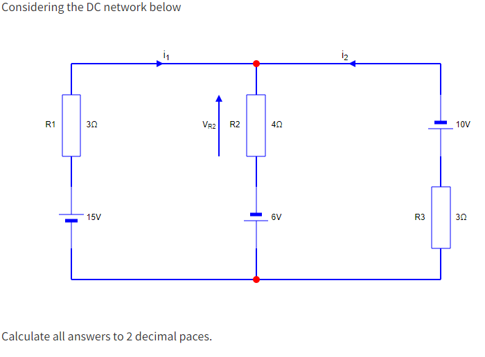Solved Considering the DC network below Calculate all | Chegg.com