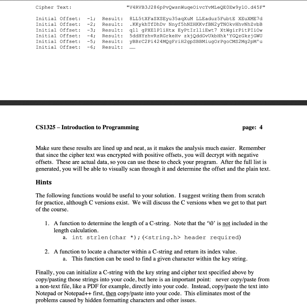 Program 1: Modified Caesar Cipher Basic Caesar Cipher | Chegg.com