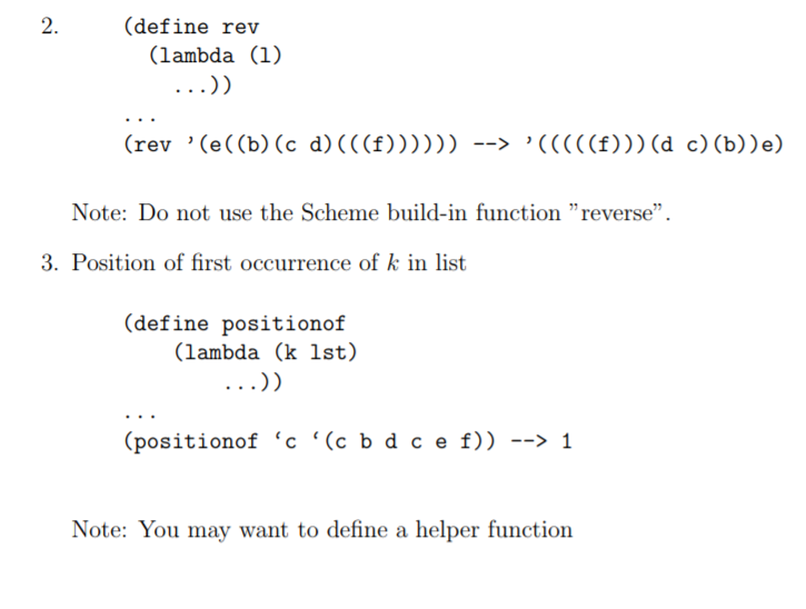 Problem Ii Scheme Write The Following Functions On Chegg Problem Ii Scheme Write The Following Functions On Chegg