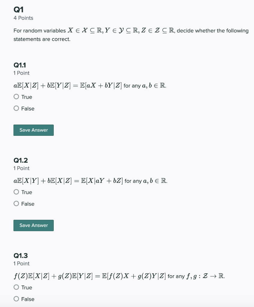 Solved Q1 4 Points For Random Variables X Ex Cry Ey Cr Ze Chegg Com