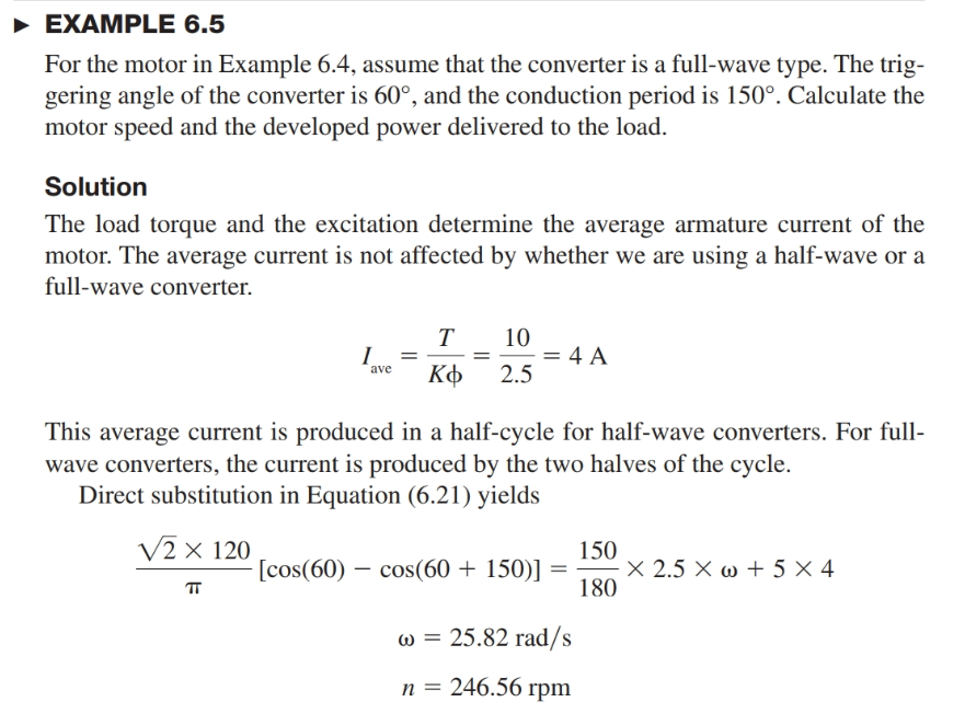 Solved How did they find the motor speed (n) in this