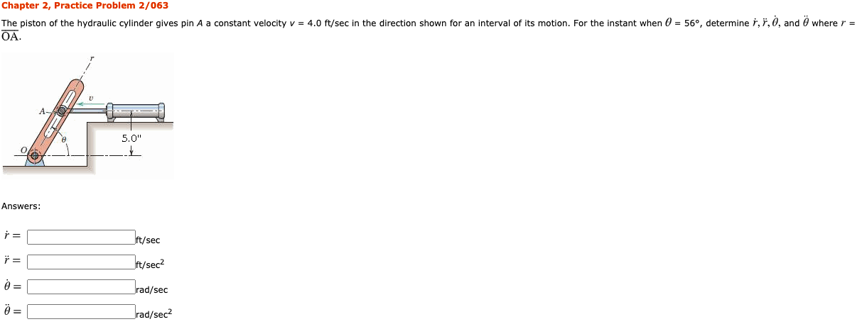 Solved Chapter 2, Practice Problem 2/063 The piston of the | Chegg.com