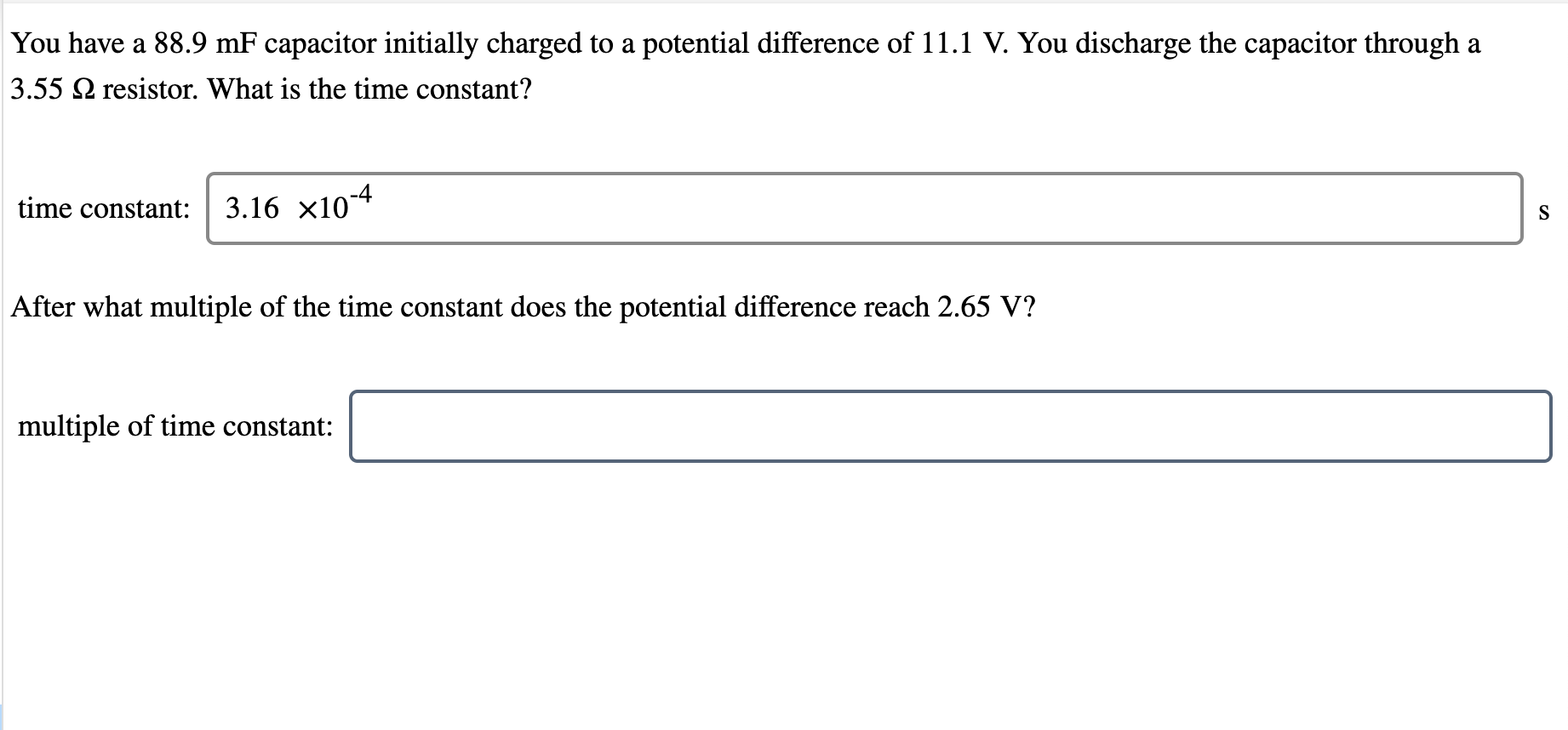 solved-you-have-a-88-9-mf-capacitor-initially-charged-to-a-chegg