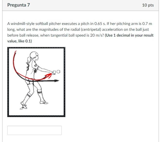 Solved A windmillstyle softball pitcher executes a pitch in