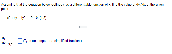 Solved Assuming that the equation below defines y as a | Chegg.com