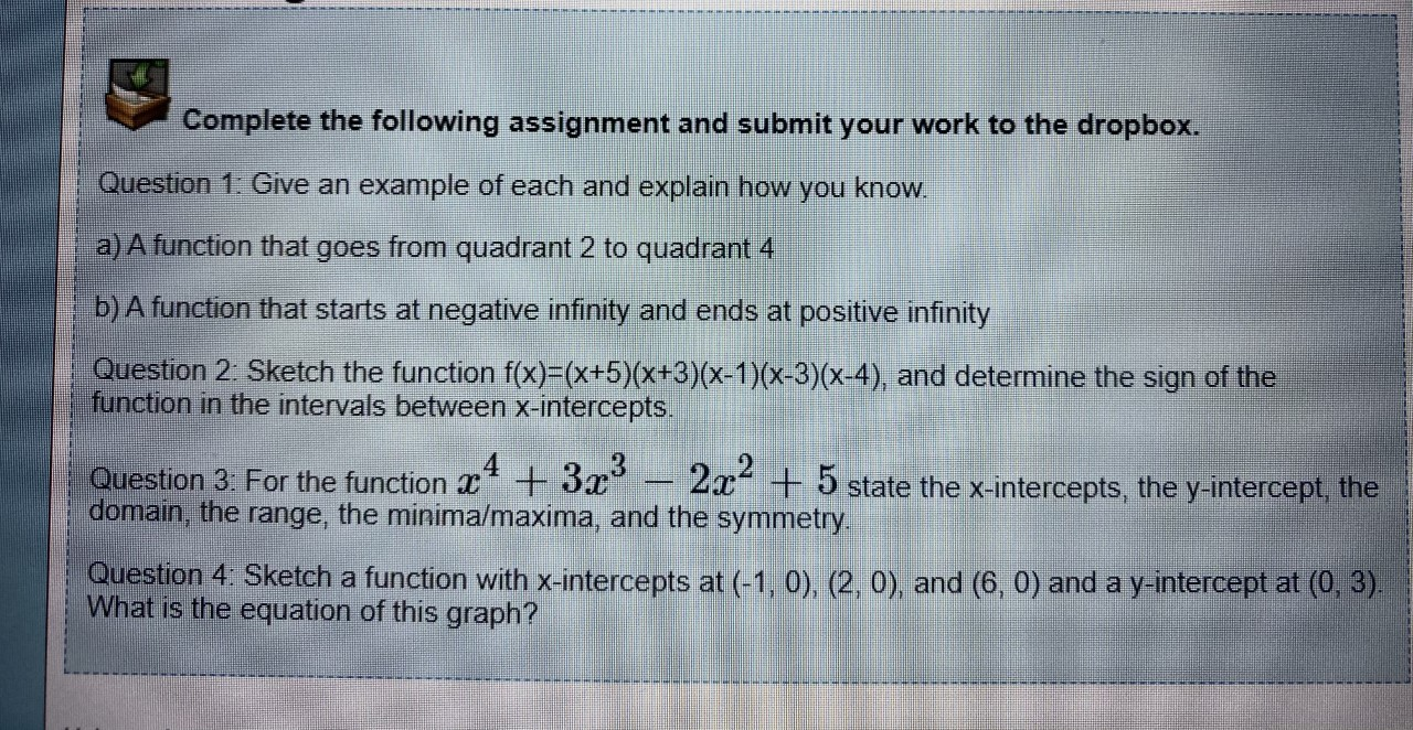 Solved Complete the following assignment and submit your | Chegg.com
