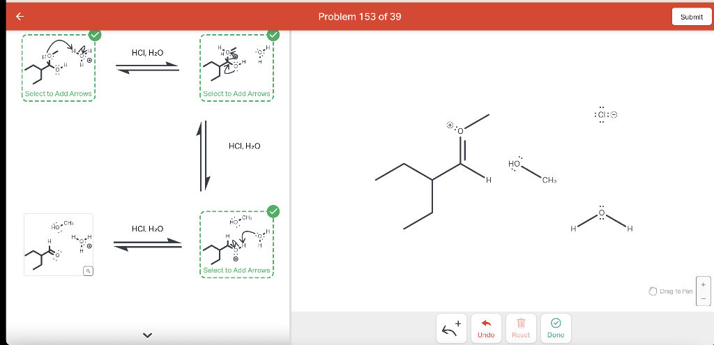 Solved :cl¨:⊖ HCl,H2O=0 | Chegg.com