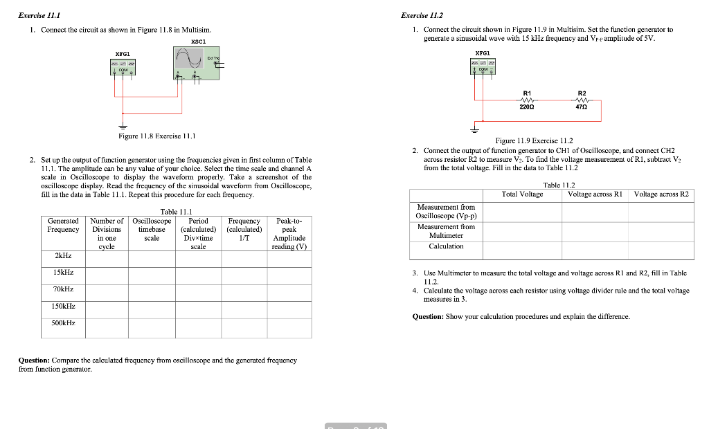 Solved Exercise II 1. Connect the circuit as shown in Figure | Chegg.com