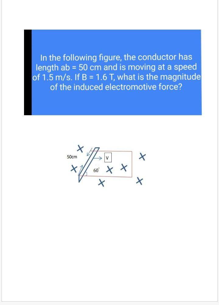 Solved In The Following Figure, The Conductor Has Length Ab | Chegg.com