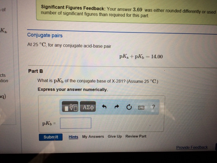 Solved At 25 degree C, for any conjugate acid-base pair | Chegg.com