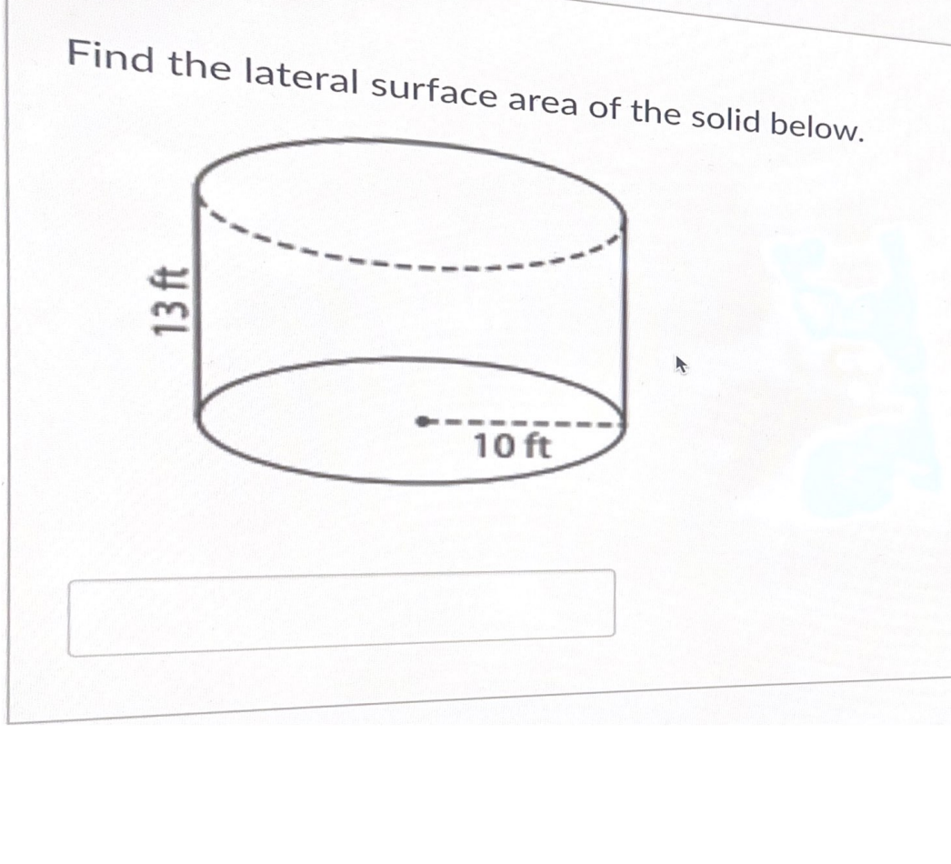 Solved Find the lateral surface area of the solid below. | Chegg.com