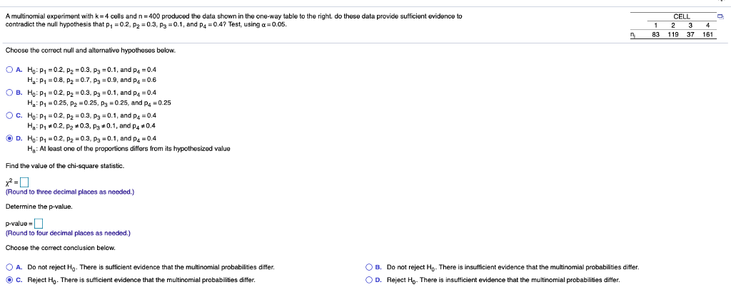 a multinomial experiment with