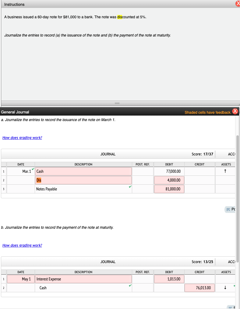 Solved A business issued a 60 -day note for $81,000 to a | Chegg.com