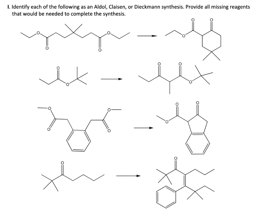 Solved Identify each of the following as an Aldol, Claisen, | Chegg.com