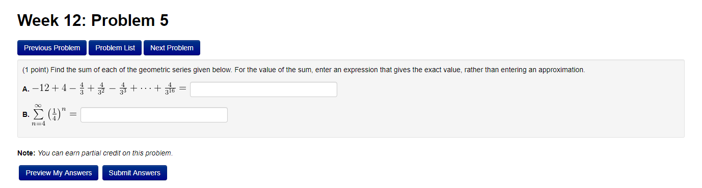 Solved Week 12: Problem 4 Previous Problem Problem List Next | Chegg.com