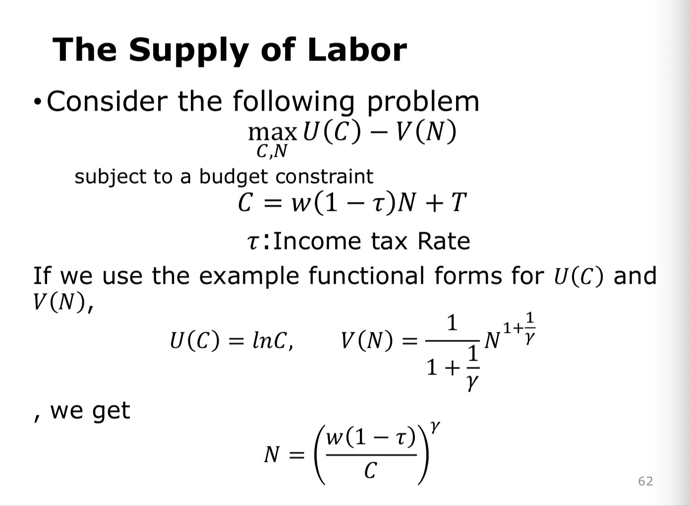 This Are The Utility Function For Labour Supply Chegg Com