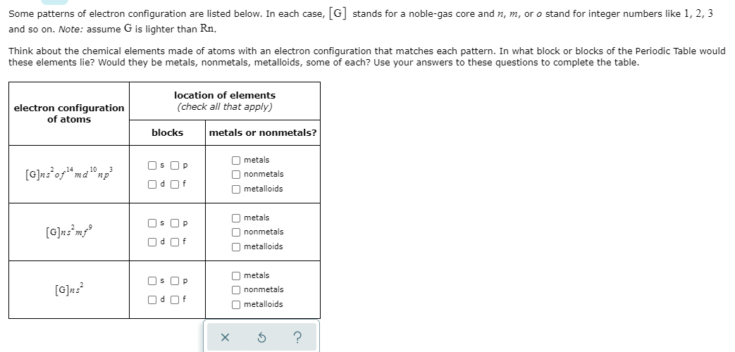 solved-some-patterns-of-electron-configuration-are-listed-chegg