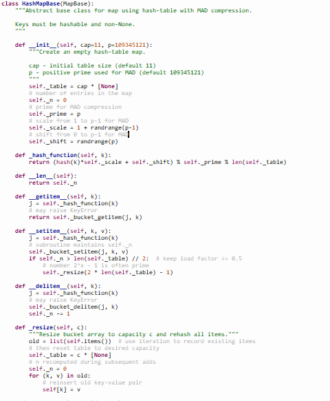 (a) Modify the code in the HashMapBase hierarchy of | Chegg.com