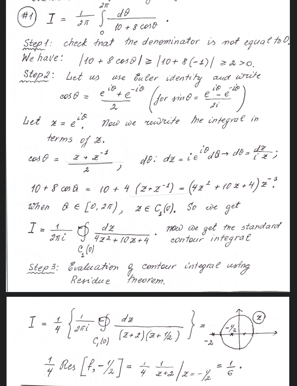 Solved Here Is The Complex Analysis Cos Theta 1 2 Z Chegg Com