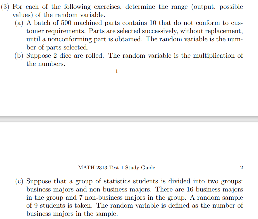 Solved 3) For Each Of The Following Exercises, Determine The | Chegg.com