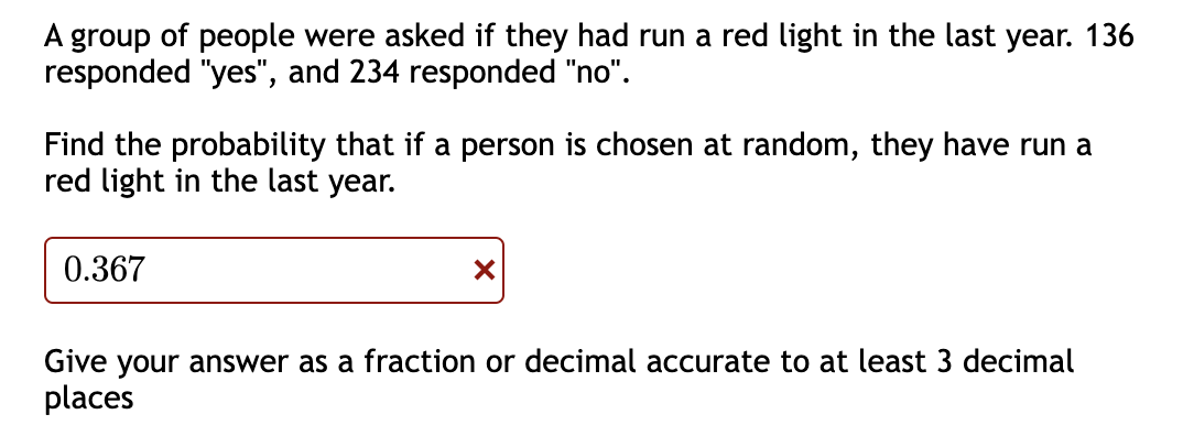 solved-a-group-of-people-were-asked-if-they-had-run-a-red-chegg